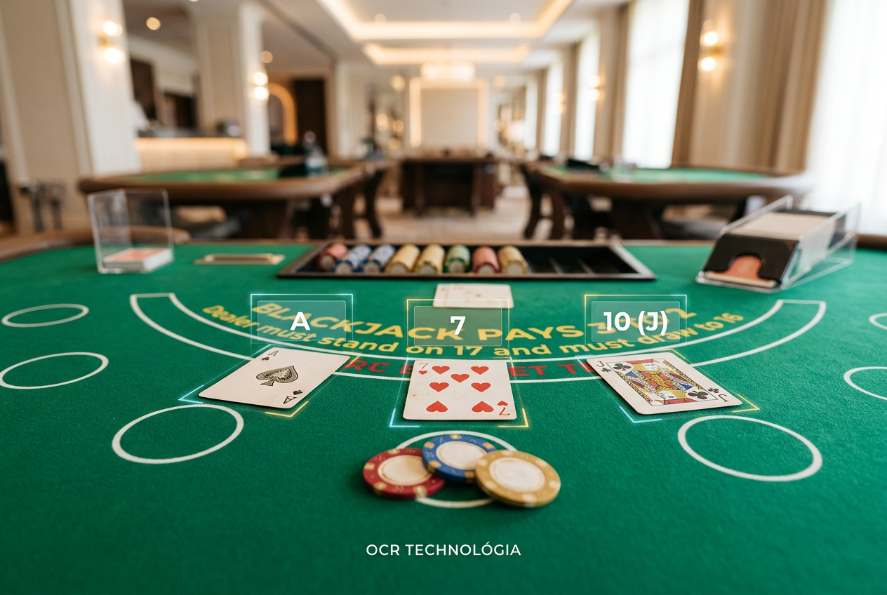 Detailný záber na technológiu optického rozpoznávania znakov pri hre blackjack